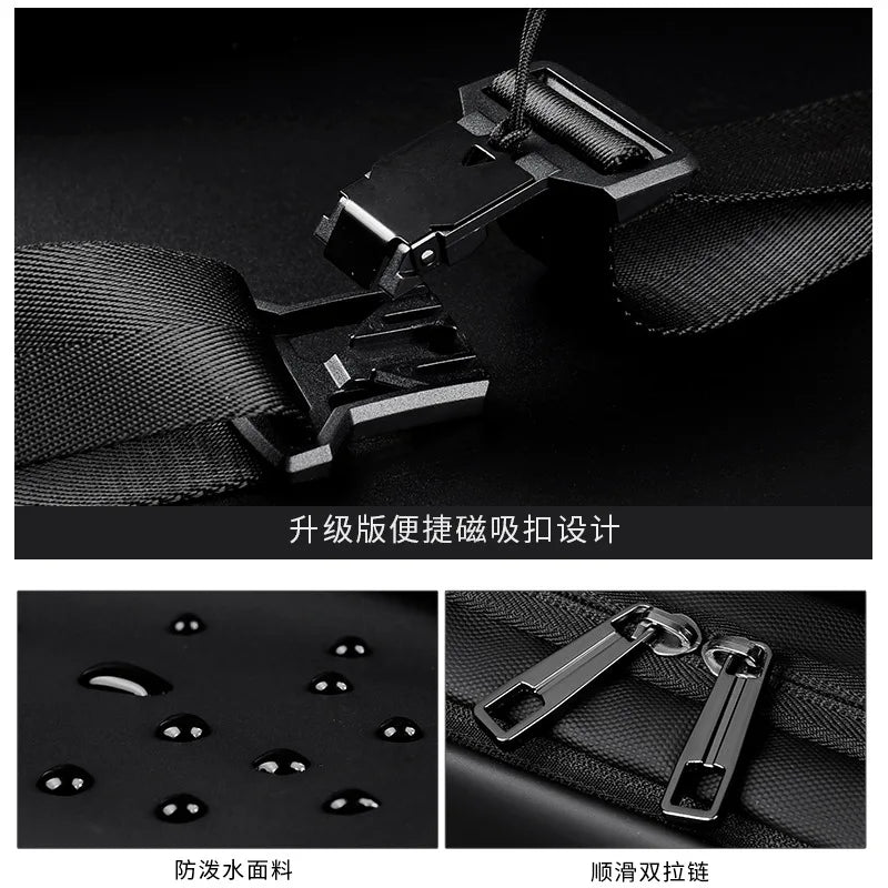 Streetwear Portable Light Nylon Chest Sling Men Bag Korean Style Commuter Travel Man Shoulder Crossbody Bags Backpack for Men