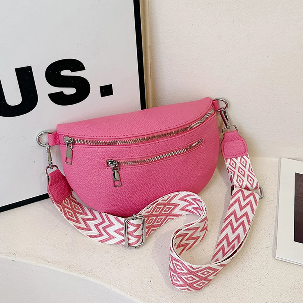Stylish Crossbody Bag for Women Vintage Chest Bag Simple Shoulder Bag Multi-pocket Fashion Sling Bag Travel Outdoor Bag Bum Bag