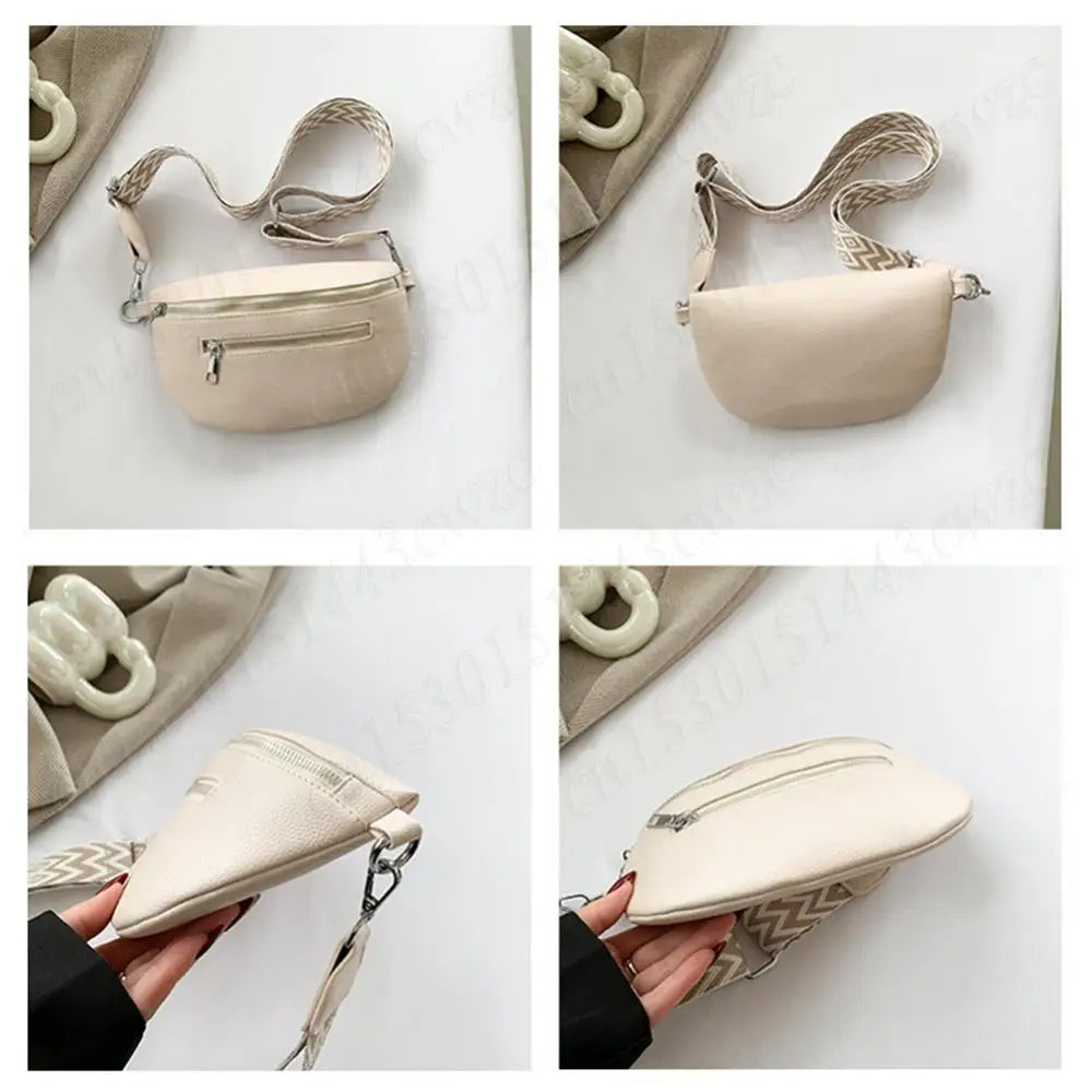 Stylish Crossbody Bag for Women Vintage Chest Bag Simple Shoulder Bag Multi-pocket Fashion Sling Bag Travel Outdoor Bag Bum Bag
