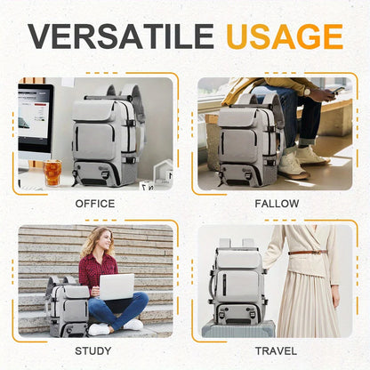 Large capacity travel backpack with shoe cabinet, stylish travel commuting bag, 16 inch business laptop backpack, outdoor hiking