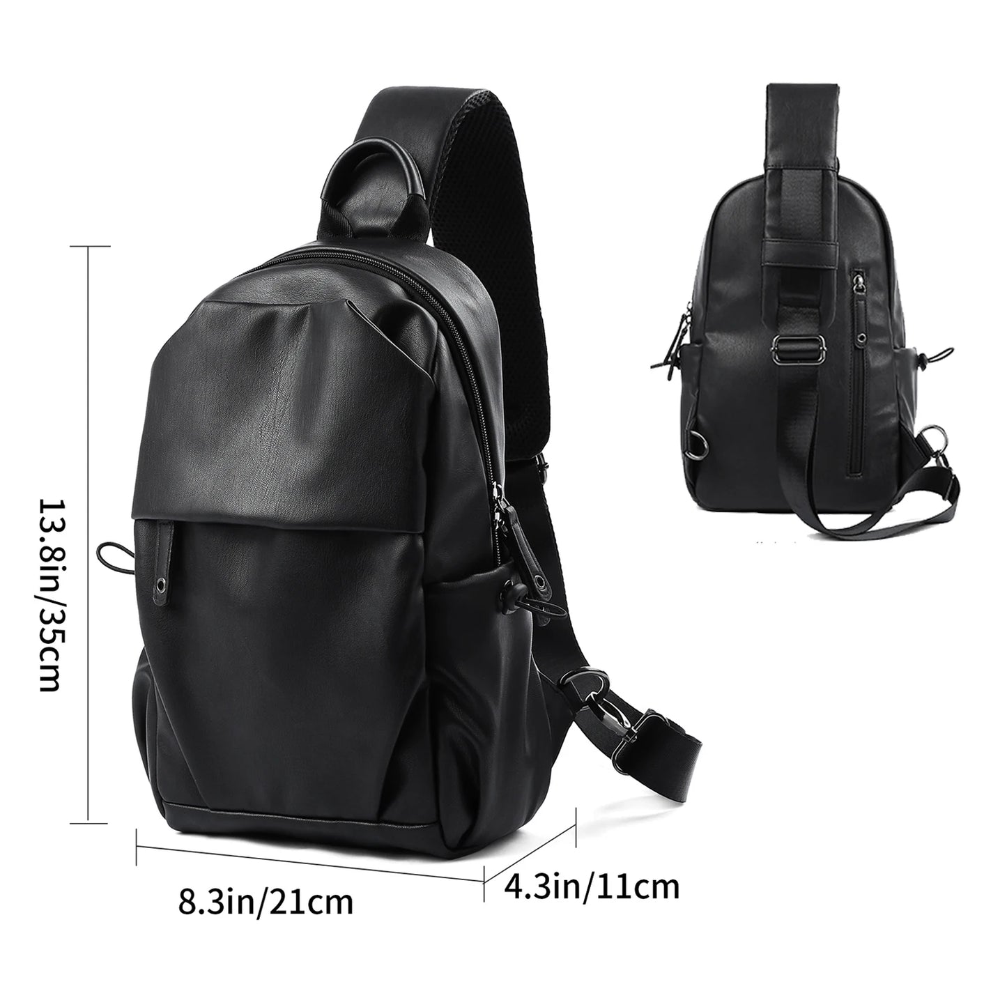 MOYYI Fashion Casual Outdoor Men Chest Sling Bag Women Waterproof Multilayer One Shoulder Small Backpack Nylon Crossbody Bag