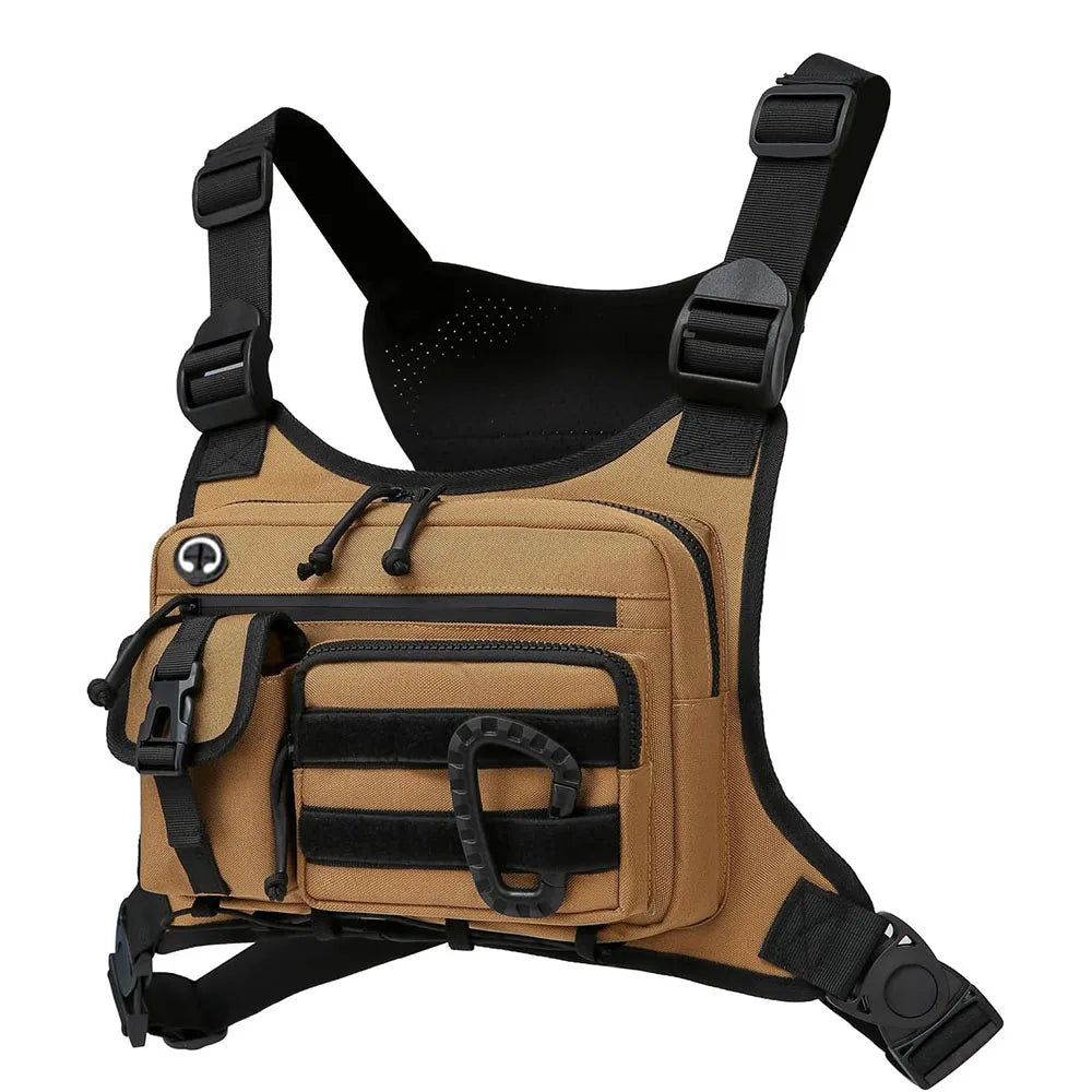 Outdoor Tactical Chest Bag Men's Vest EDC Waterproof Anti-Theft Chest Pack for Cycling Bags Running Front Chest Bag