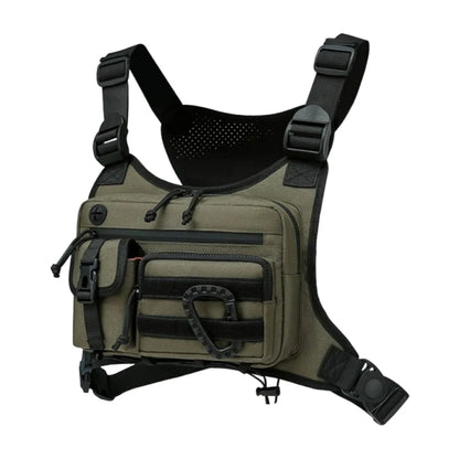 Outdoor Trendy Functional Backpack Large Capacity Multifunctional Vest Chest Bag Multi Pocket Travel Commute Sports Backpack