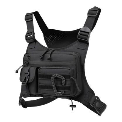 Outdoor Trendy Functional Backpack Large Capacity Multifunctional Vest Chest Bag Multi Pocket Travel Commute Sports Backpack