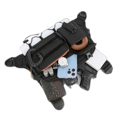 Outdoor Trendy Functional Backpack Large Capacity Multifunctional Vest Chest Bag Multi Pocket Travel Commute Sports Backpack