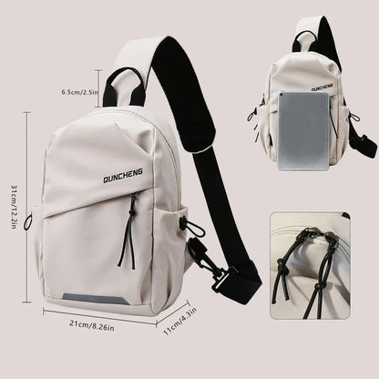 Crossbody Bag Men's Single Shoulder Small Backpack Chest Bag Women's Cycling Sports Mountain Climbing Boys Tablet Lightweight Mo