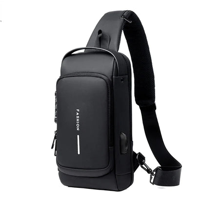 Desinger Multifunction Anti-theft USB Shoulder Crossbody Bag Travel Sling Pack Messenger Pack Chest Bag Male Luxury Brand Men