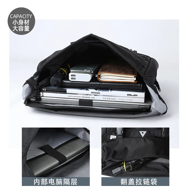 Hot Selling Oxford Male's Messenger Bags Simple Cycling Sports Black Breathable Fashion Outdoor Sling Antitheft Crossbody Bag