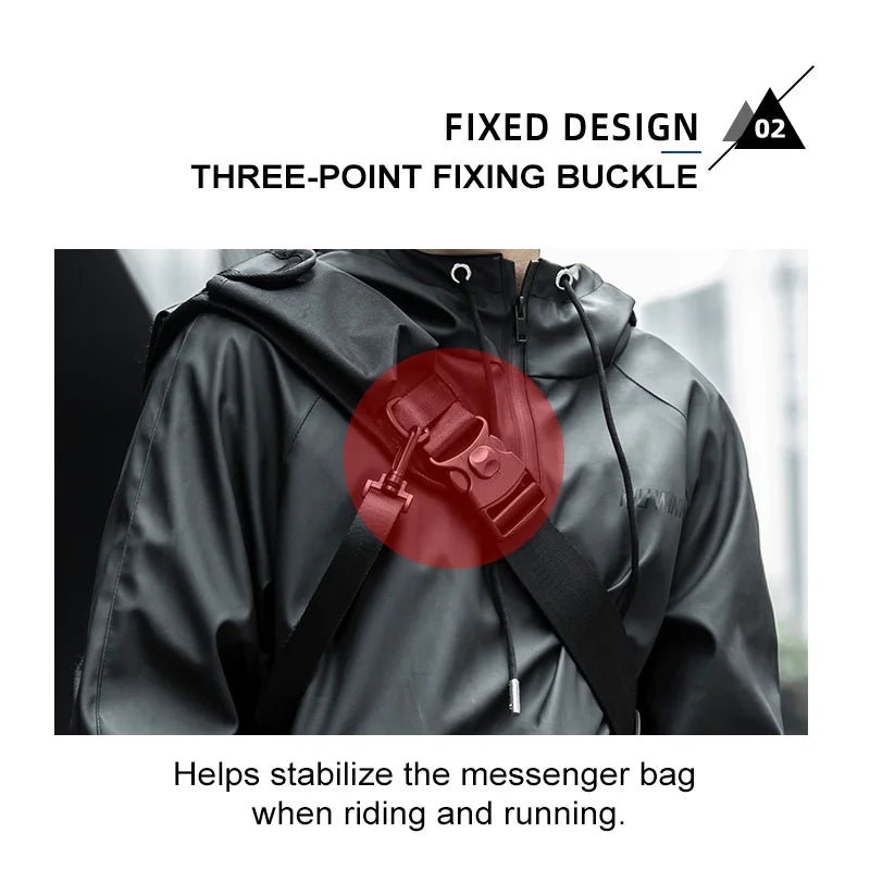 Hot Selling Oxford Male's Messenger Bags Simple Cycling Sports Black Breathable Fashion Outdoor Sling Antitheft Crossbody Bag
