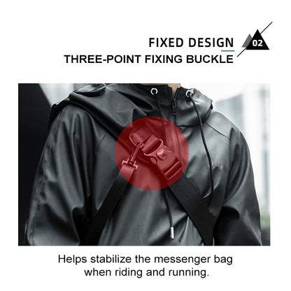 Hot Selling Oxford Male's Messenger Bags Simple Cycling Sports Black Breathable Fashion Outdoor Sling Antitheft Crossbody Bag