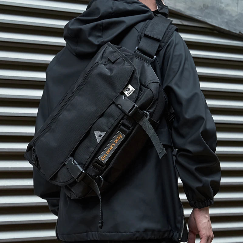 Hot Selling Oxford Male's Messenger Bags Simple Cycling Sports Black Breathable Fashion Outdoor Sling Antitheft Crossbody Bag