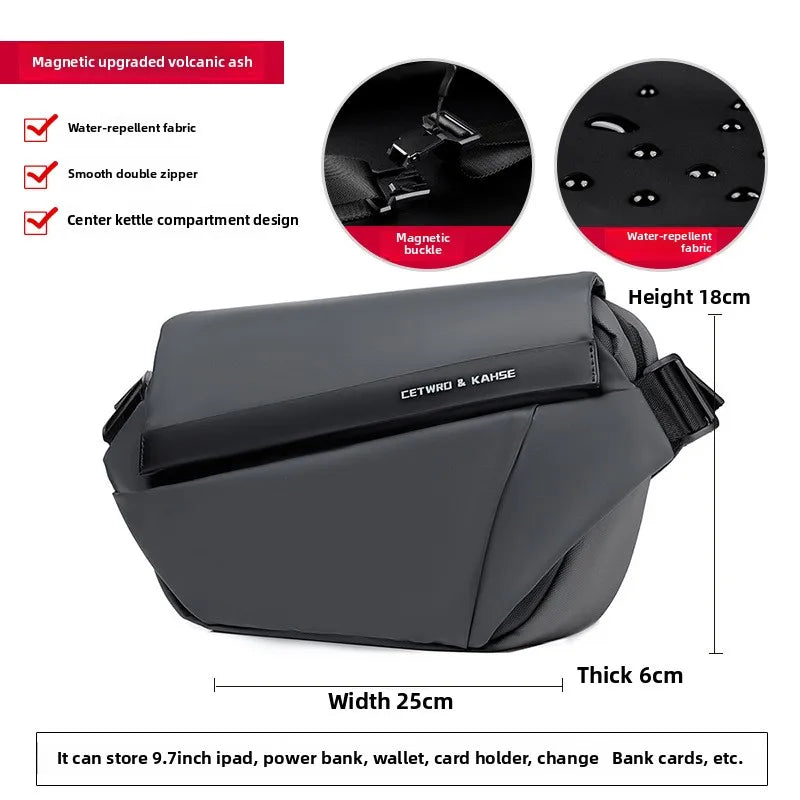 Streetwear Portable Light Nylon Chest Sling Men Bag Korean Style Commuter Travel Man Shoulder Crossbody Bags Backpack for Men