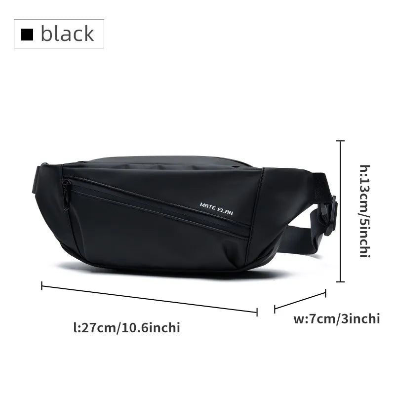 Premium Crossbody Bag Men Youth Travel Sport Fanny Pack Waterproof Breathable Matching Original Design Daily Shoulder Sling Bag