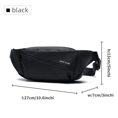 Premium Crossbody Bag Men Youth Travel Sport Fanny Pack Waterproof Breathable Matching Original Design Daily Shoulder Sling Bag
