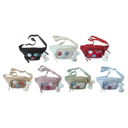 Ita Bag Fanny Pack Cute Waist Pack Nylon PVC Crossbody Sling Bag Chest Bag for Women Teen Girls