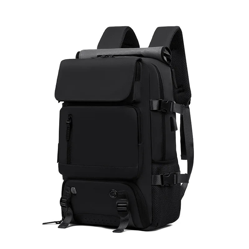 Large capacity travel backpack with shoe cabinet, stylish travel commuting bag, 16 inch business laptop backpack, outdoor hiking