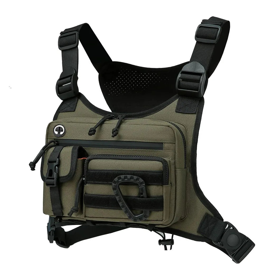 Outdoor Tactical Chest Bag Men's Vest EDC Waterproof Anti-Theft Chest Pack for Cycling Bags Running Front Chest Bag