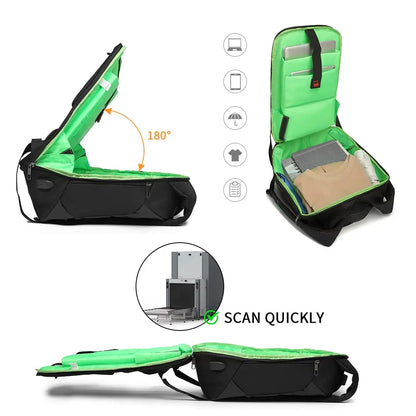 Kono Anti-Theft Laptop Backpack - 15.6" USB Charging Port, Water Resistant Business/School Bag for Men & Women