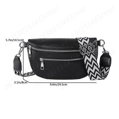 Stylish Crossbody Bag for Women Vintage Chest Bag Simple Shoulder Bag Multi-pocket Fashion Sling Bag Travel Outdoor Bag Bum Bag