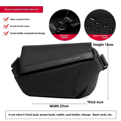 Streetwear Portable Light Nylon Chest Sling Men Bag Korean Style Commuter Travel Man Shoulder Crossbody Bags Backpack for Men