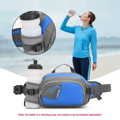 Fanny Pack Running Belt Purse Bum Bag Women Men Sling Waist Pack with Bottle Holder for Cycling for Running Hiking for Hydration