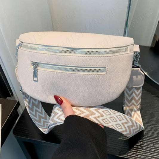 Stylish Crossbody Bag for Women Vintage Chest Bag Simple Shoulder Bag Multi-pocket Fashion Sling Bag Travel Outdoor Bag Bum Bag