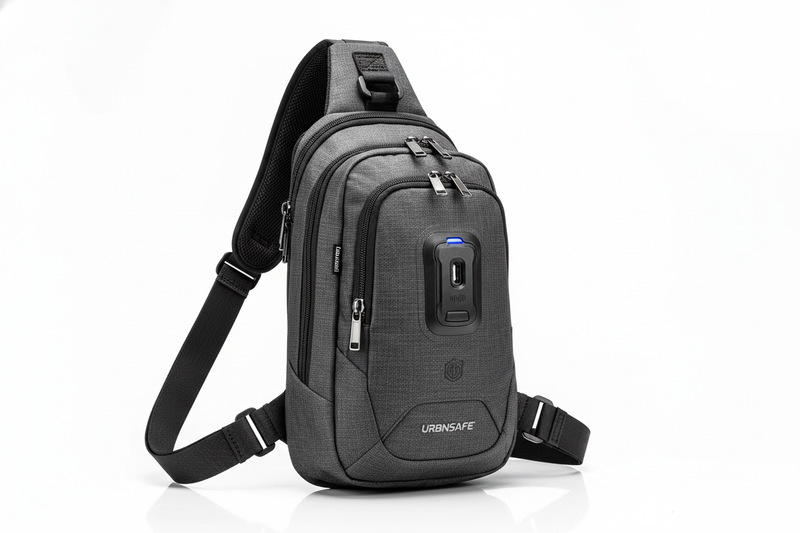 Newest Men Anti Theft Chest Bag Shoulder USB Charging Crossbody Package School Short Trip Messengers Gym Men's Sling Sports Pack na białym tle