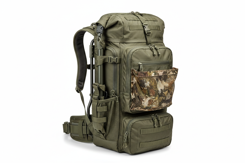 Nylon Waterproof Trekking Fishing Hunting Bag Backpack na bialym tle